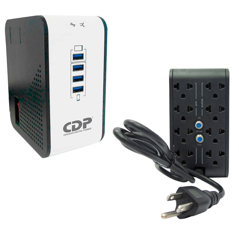 Regulador de voltaje CDP R2CU-AVR1008i, 1000VA / 500W, 170-270 VAC.