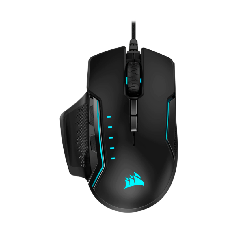 Mouse óptico Corsair M65 RGB Elite FPS Gaming, 18 000 dpi, USB, 9 botones, blanco.